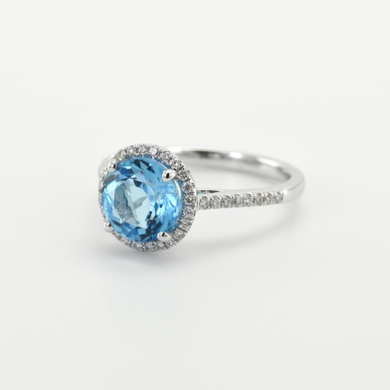 Zlatý prsteň s 2.75ct topásom a diamantmi Dulia