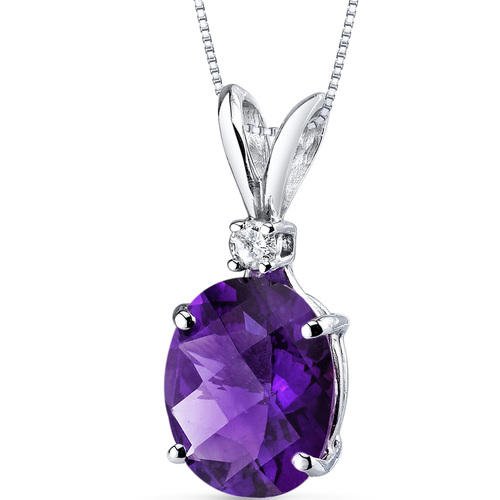 Zlatý prívesok s 2.06ct ametystom a diamantom Rayne