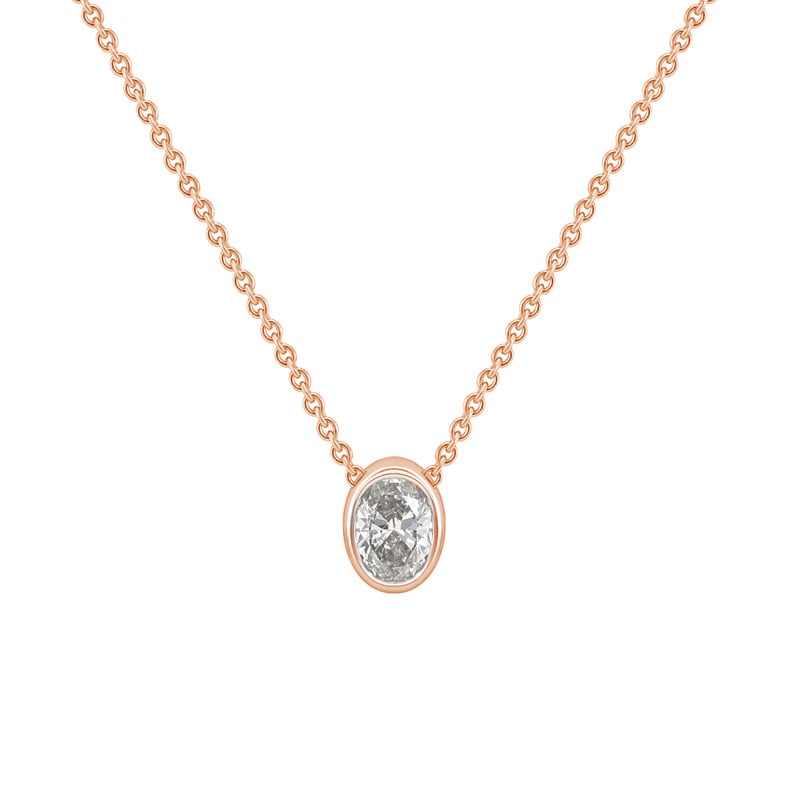Náhrdelník s certifikovaným oval diamantom 82809