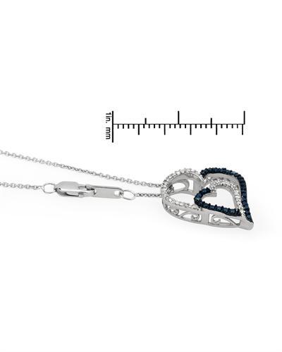 Náhrdelník s modrými diamantmi 829