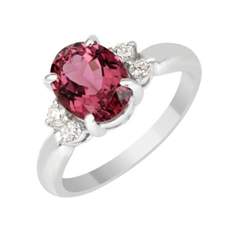 Turmalínový prsteň s diamantmi 83809