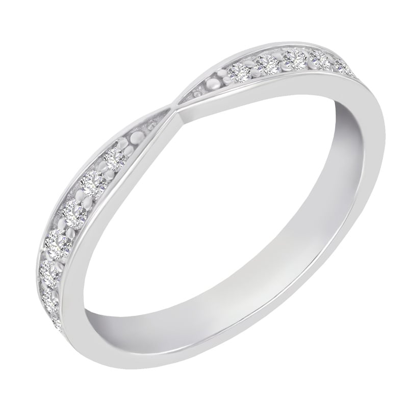 Platinový eternity prsteň s diamantmi Hilaria