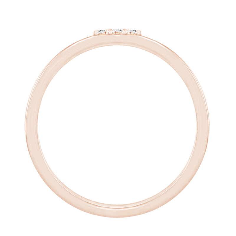 Minimalistický vykrojený prsteň s tremi diamantmi Moore 95539