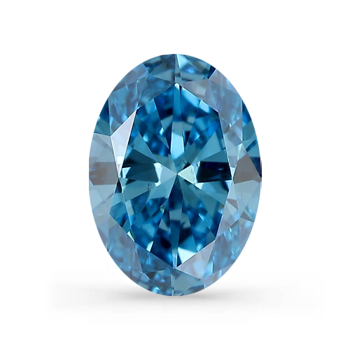 Lab-grown IGI 0.60ct VS1 Fancy Vivid Blue Oval diamant