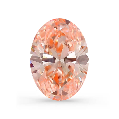 Lab-grown IGI 0.39ct VS2 Fancy Vivid Pink Oval diamant
