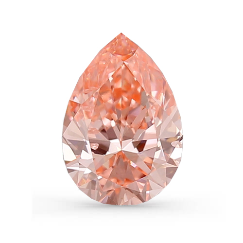 Lab-grown IGI 0.69ct SI1 Fancy Vivid Pink Pear diamant