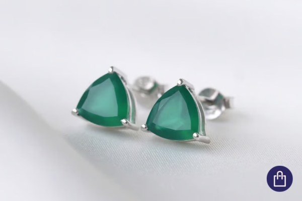 Náušnice so zelenými acháty
