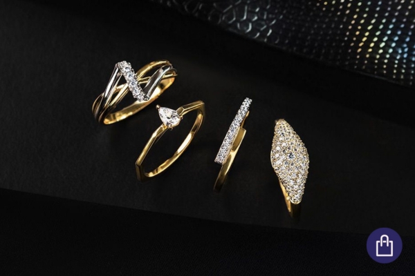 Zlaté prstene s diamantmi