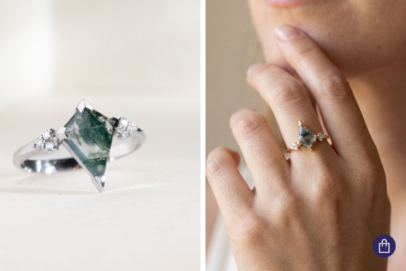 Divorce ring s machovým achátom