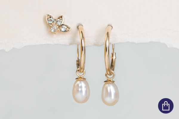 Perlové visací náušnice