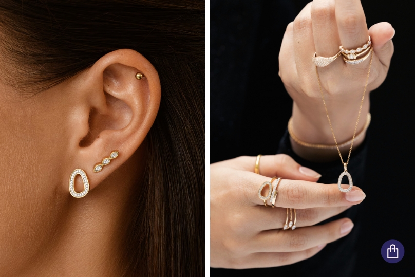 Kolekcia zlatých šperkov s diamantmi