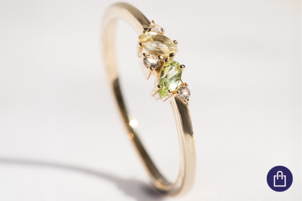 Olivínový šperk pre znamení Kona