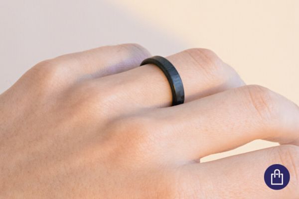 Ploché karbonové snubné prstene