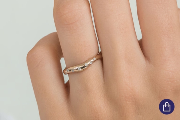 Champagne gold snubné prstene