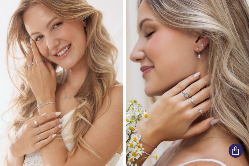 Romantické šperky na Valentína na žene