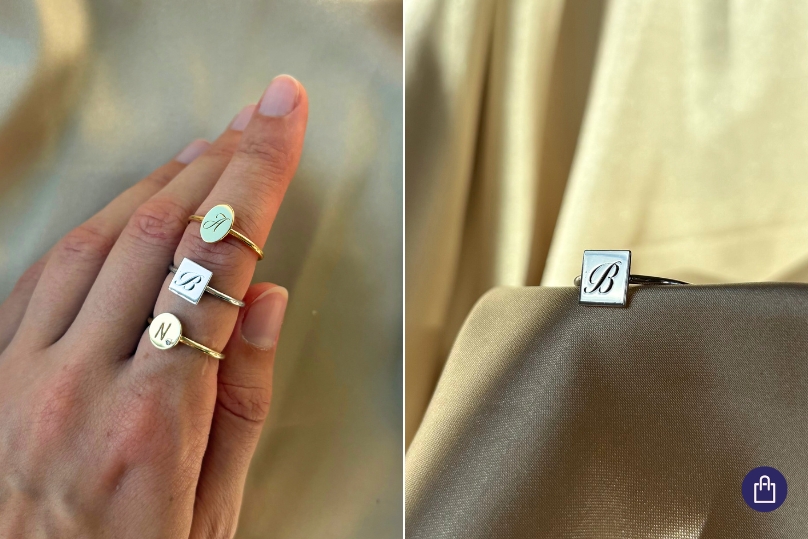 Promise rings s písmenami