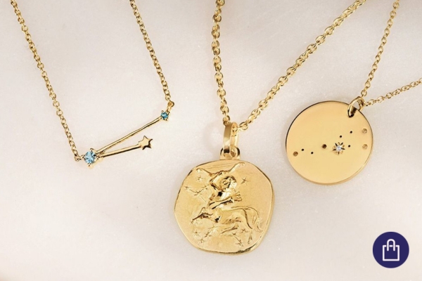 Zlaté šperky so znamením zverokruhu