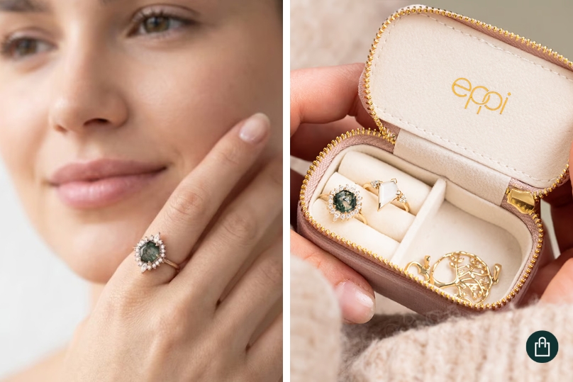 Divorce ring s machovým achátom