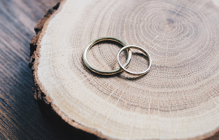 Minimalistické svadobné prstene