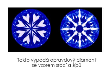 Takto vyzerá skutočná diamant so vzorom sŕdc a šípov