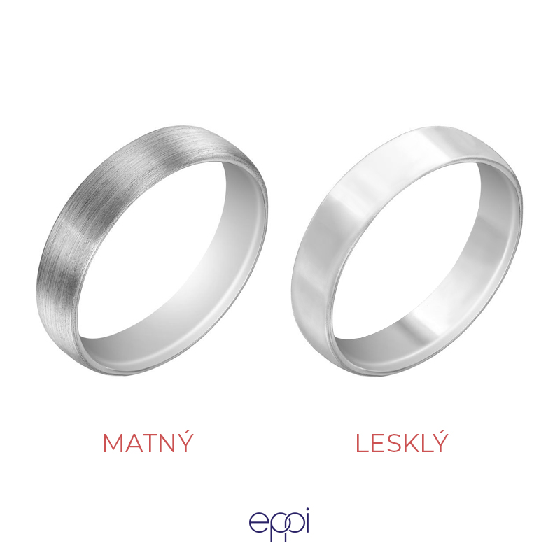 Svadobné prstene s eternity obrúčkou a plochým pánskym prsteňom Fase fit2
