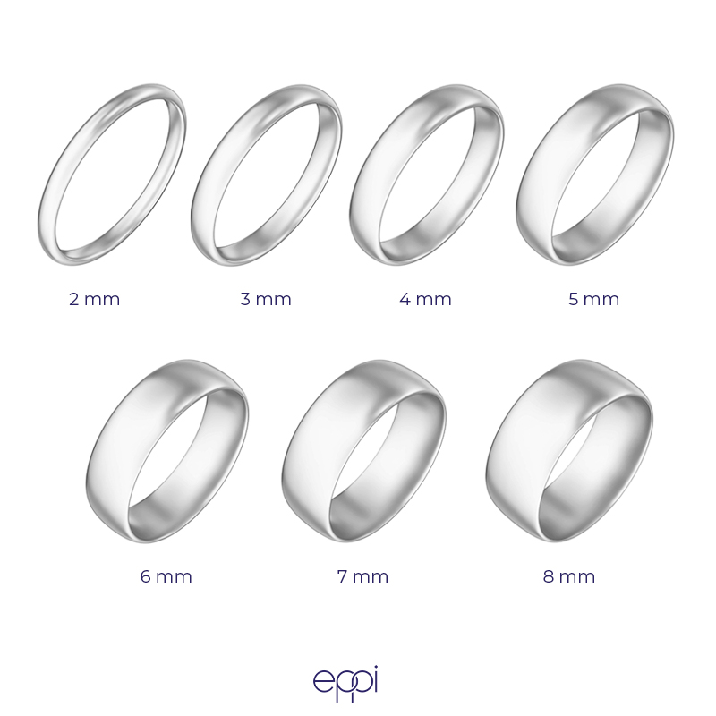 Platinové svadobné prstene s eternity obrúčkou a komfortným prsteňom Ovone fit2