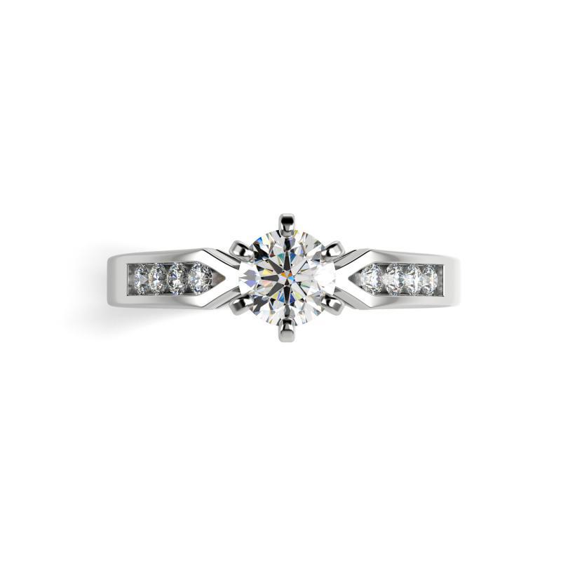 Zásnubný prsteň s moissanitom a diamantmi Kacie 100230
