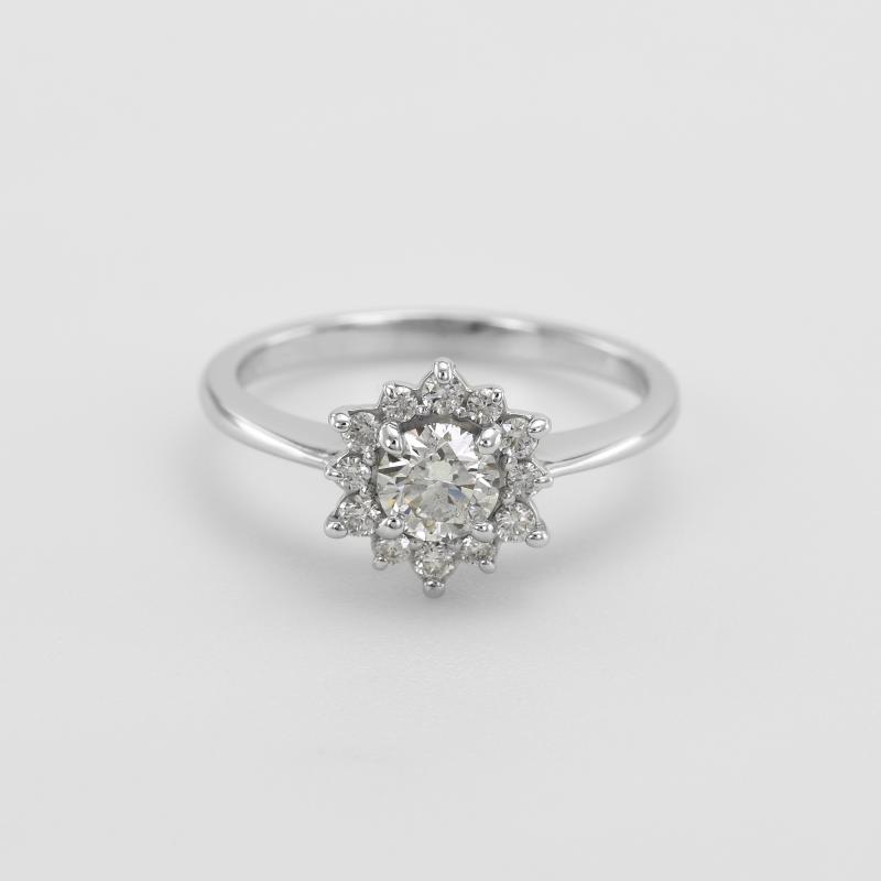Zásnubný prsteň s moissanitom a lab-grown diamantmi Halima 100600