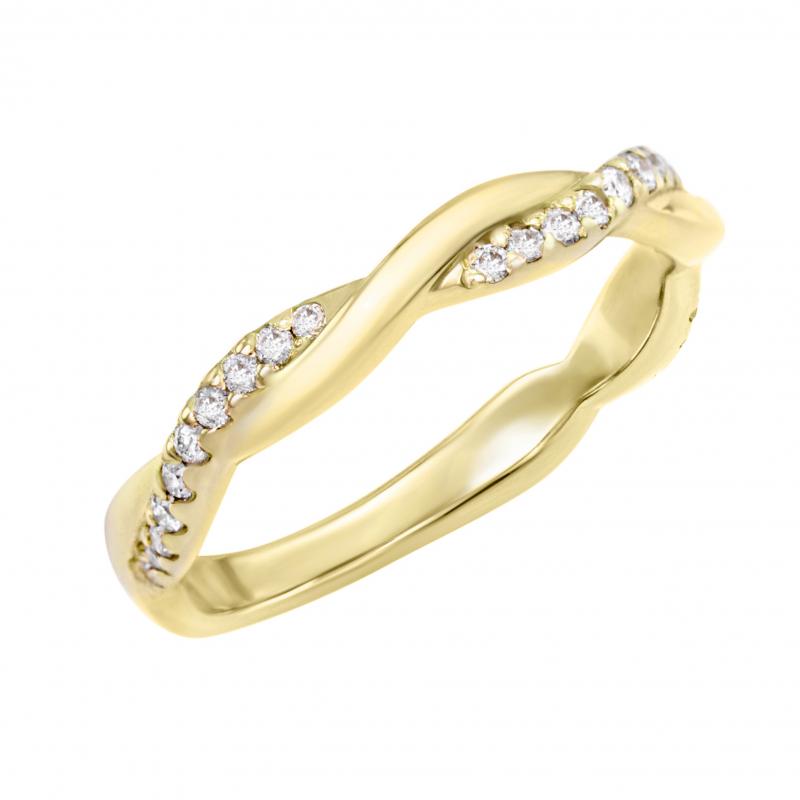 Prepletaný prsteň s lab-grown diamantmi Houston 101300
