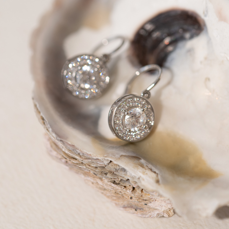 Kolekcia šperkov s moissanitmi a diamantmi Bain 102030