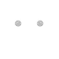 Strieborné minimalistické bezel náušnice s diamantmi Viosa