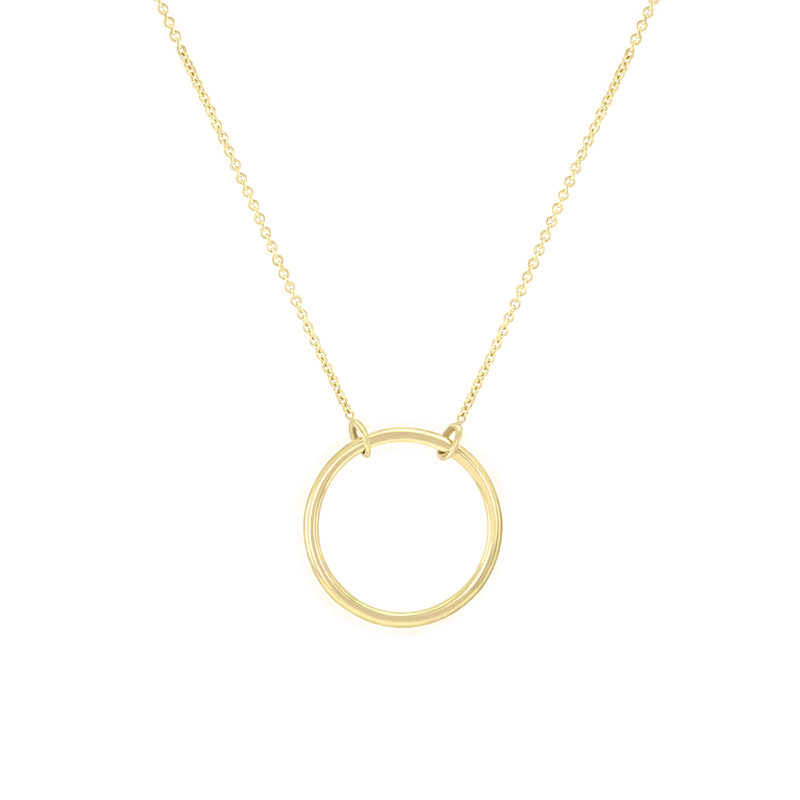 Strieborný náhrdelník minimalistického tvaru Karma 103610
