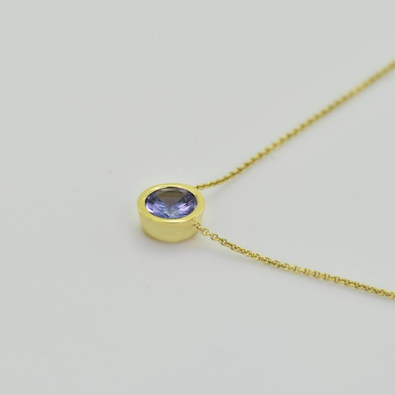 Strieborný náhrdelník s tanzanitom Hadley 103920