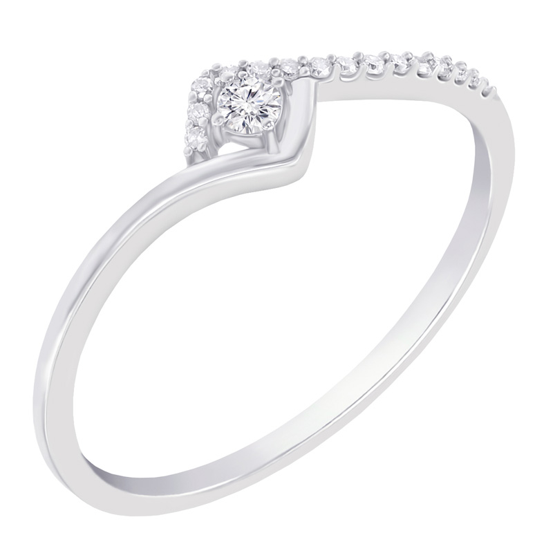 Strieborný romantický prsteň s lab-grown diamantmi Huber