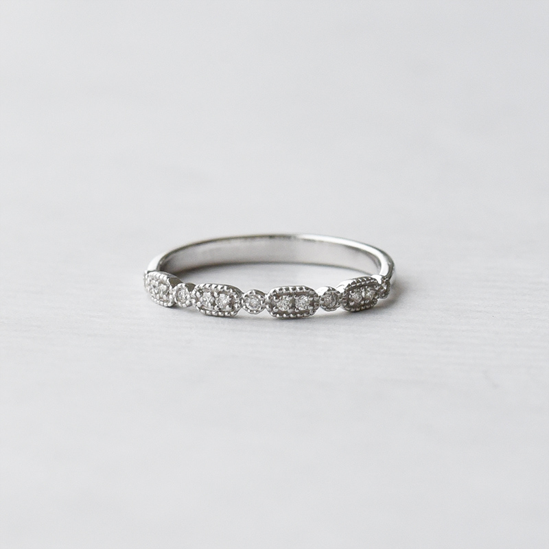 Strieborný eternity prsteň s lab-grown diamantmi Melvin 104760