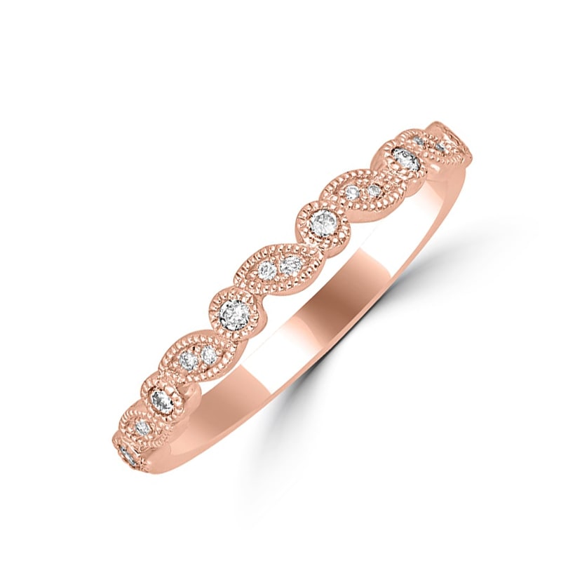 Vintage prsteň s lab-grown diamantmi a komfortný svadobný prsteň Lyla 105820
