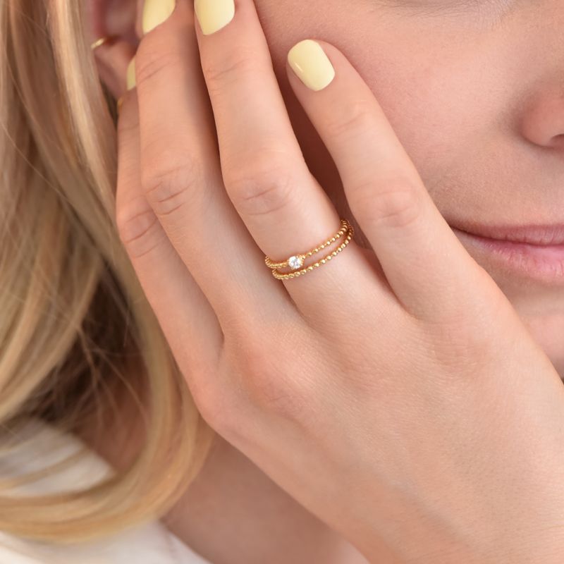 Minimalistický guličkový prsteň Mira 106060