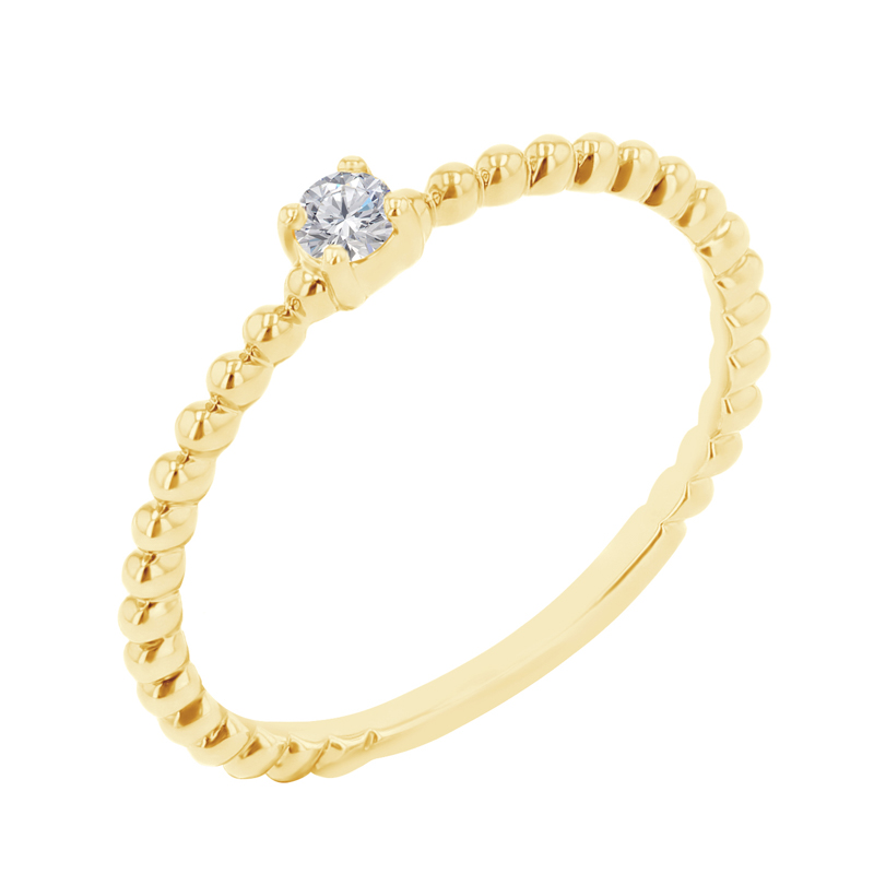 Zásnubný guličkový prsteň s diamantom Cienna