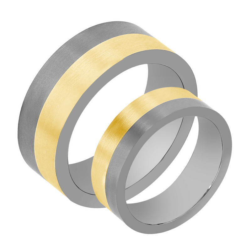 Snubné prstene z titánu a zlata Kester 107700