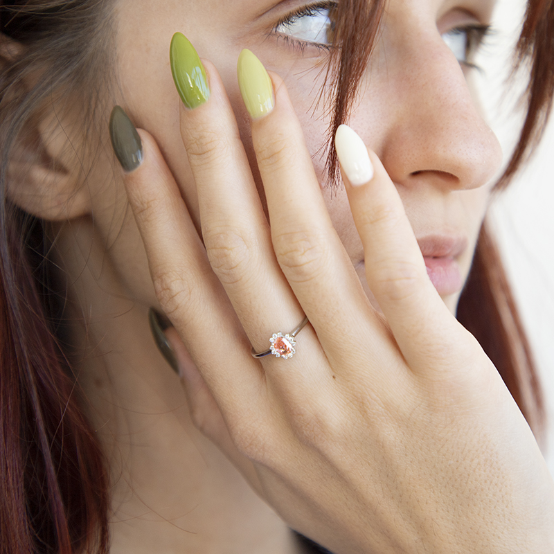 Zásnubný prsteň s 0.34ct IGI certifikovaným ružovým lab-grown diamantom Neve 111230