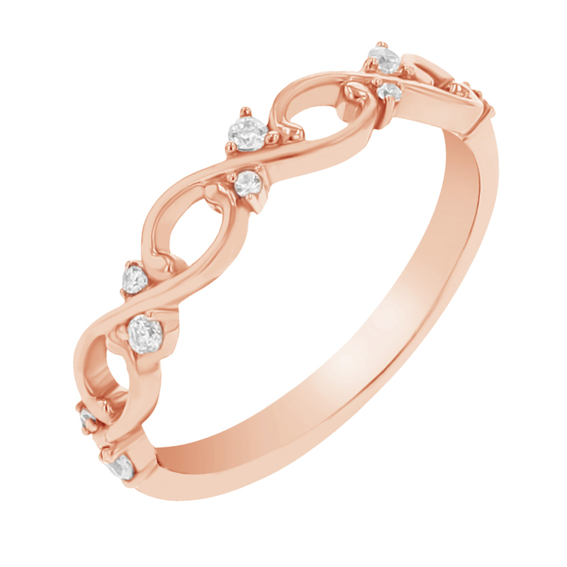 Romantický eternity prsteň s lab-grown diamantmi Rosas 111620