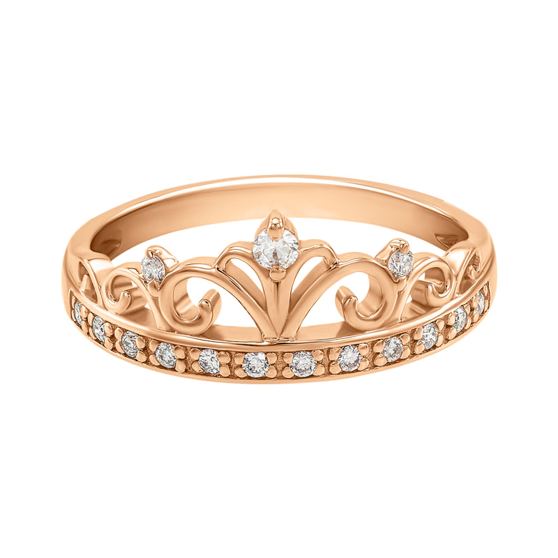 Diamantový prsteň z ružového zlata 11170