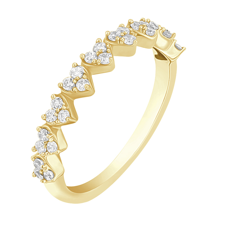 Eternity prsteň s lab-grown diamantmi a srdiečkami Talina 112670