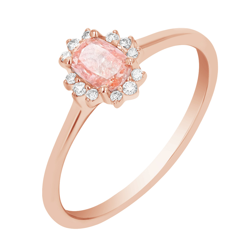 Zásnubný prsteň s 0.34ct IGI certifikovaným ružovým lab-grown diamantom Neve 112780