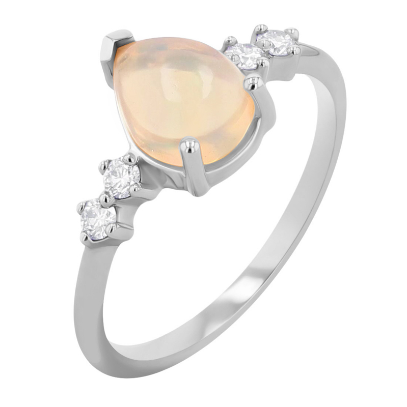 Opálový prsteň s diamantmi Arielle 112900