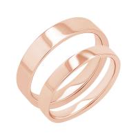 Ploché svadobné prstene zo zlata Azra