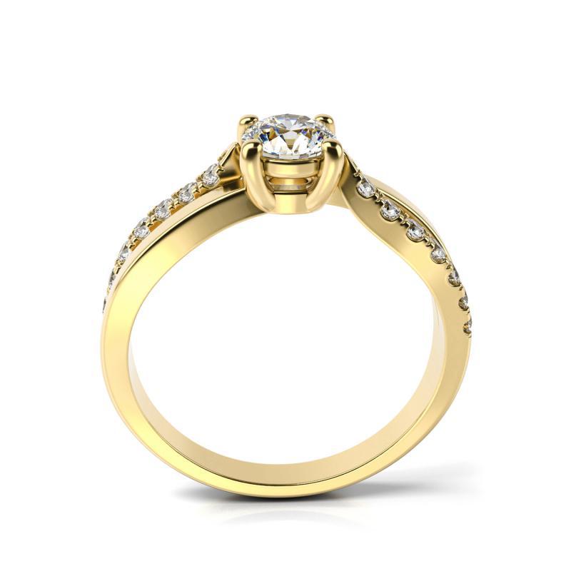 Zlatý diamantový prsteň 11390