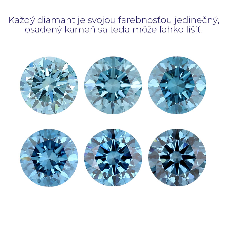 Lab-grown IGI 0.47ct VS2 Fancy Vivid Blue Round diamant 113990