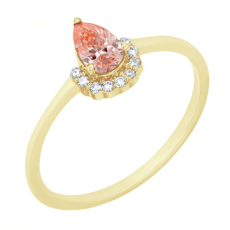 Zásnubný prsteň s certifikovaným fancy pink lab-grown diamantom Dorean 114840