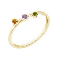 Minimalistický prsteň s tromi diamantmi podľa vášho výberu Ryota